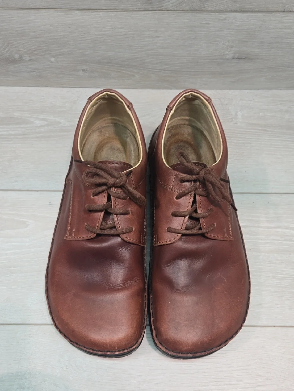 Birkenstok Men's Brown Leather Lace-Up Casual Shoes Sz 45/12